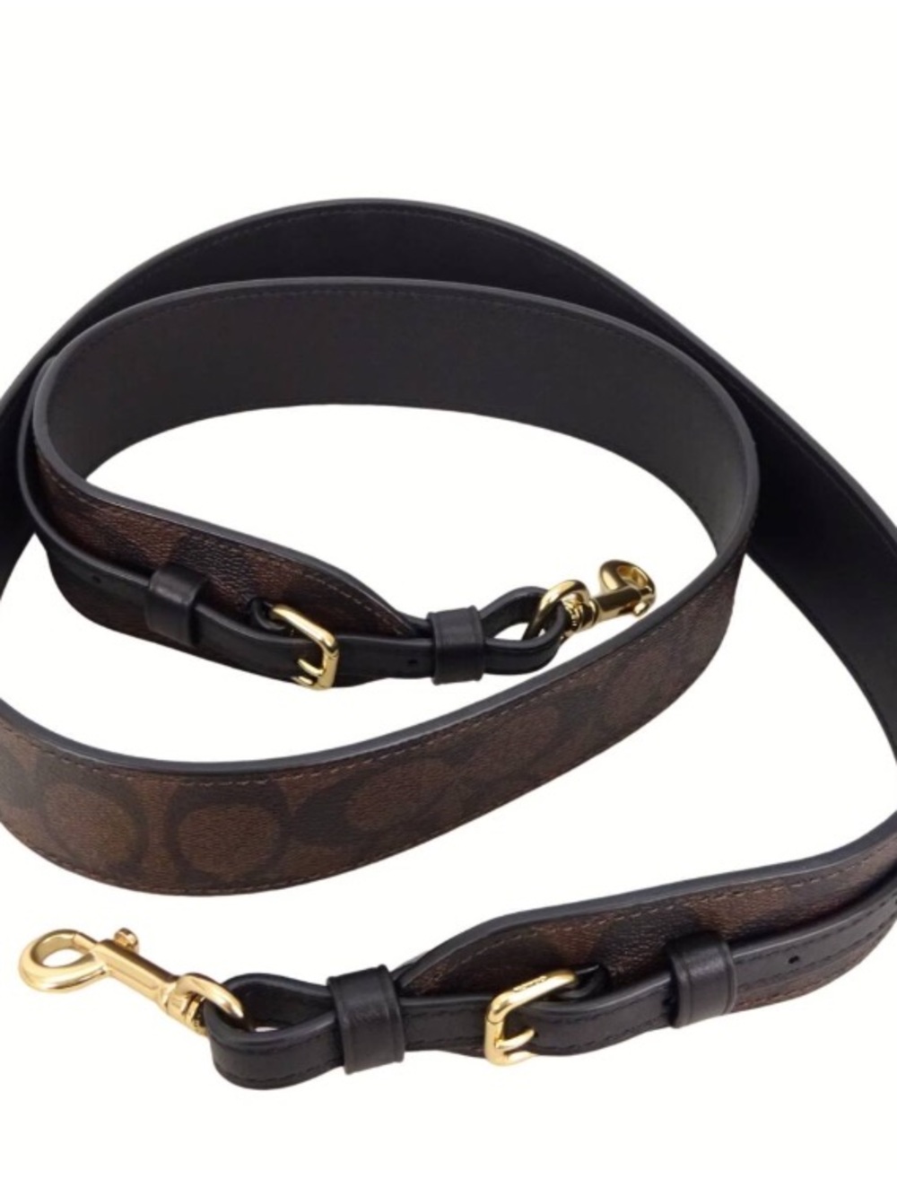 Coach Reversible Signature Brown and Black Laptop Bag Strap
